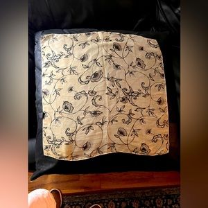 Beautiful, sheer, elegant floral scarf, large enough to be worn in multiple ways